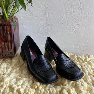 Vintage 90’s block heeled loafers